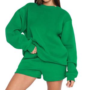 Conjunto Deportivo de 2 Piezas para Mujer, 100% Algodón, con Logotipo Personalizado, Camisetas Cortas y Pantalones Cortos - Product Image 1