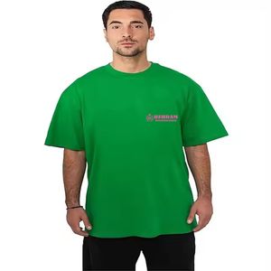 เสื้อยืดคอกลมโอเวอร์ไซส์ผ้าฝ้ายผสมระบายอากาศสำหรับผู้ชายฤดูร้อน - Product Image 2