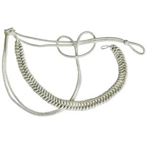 Laisse en coton et polyester, design classique en cordon argenté, écologique, réglable, personnalisable, aiguillette ornementale, personnelle - Product Image 1