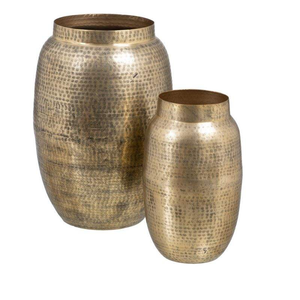 Florero Alto de Metal de Aluminio Fundido Dorado Moderno, Decoración para el Hogar, Centro de Mesa para Bodas, Acabado Pulido - Product Image 5