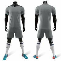 Ensemble de deux pièces pour entraînement de football unisexe pour adultes, maillot et short, imprimé, polyester respirant, confortable, de haute qualité
