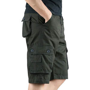 Pantalones cortos de carga de secado rápido de diseño personalizado para hombres con pantalones cortos multibolsillos para hombres pantalones cortos de trabajo al aire libre teñido liso y logotipo personalizado - Product Image 6