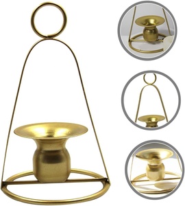 Superfine Quality Modern Black Wrought Metal Portable Hanging <b>Sconce</b> Holder Tabletop Candle Stand for Home <b>Lighting</b> Christmas - Product Image 5