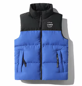 Personalizado de los hombres Reversible sin mangas Puffer chaleco con capucha al por mayor invierno otoño burbuja Chaqueta estilo Hip Hop ropa exterior - Product Image 2