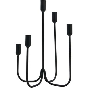 Décoration de la Maison & Chambre Bougeoir Bougeoir fait main en métal avec revêtement en poudre noir - Product Image 6