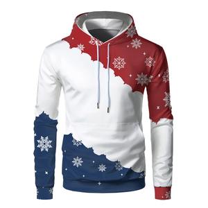 Sudadera con capucha personalizada con estampado 3D Tie Dye para mujeres y hombres, diseño bordado frontal de talla grande, sublimación de otoño e invierno en blanco - Product Image 1
