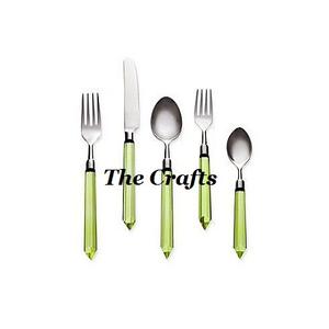 Juego de Cubiertos Clásicos de Acero Inoxidable con Mangos de Madera, Alta Calidad, Color Plateado, Regalo de Boda - Product Image 2