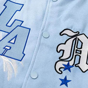 2025 Top Trending Stylish Bomber Custom Winter Men Bordado College Baseball chaqueta para hombres - Product Image 6