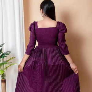 ชุดเดรสผู้หญิงสไตล์วินเทจสไตล์อินเดียชุดเดรสผ้าฝ้ายพิมพ์ลายดอกไม้ชุดฤดูร้อนลำลองอินเทรนด์ระบายอากาศโลโก้หวานธรรมชาติ - Product Image 1