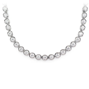 Elegant Moissanite <b>Tennis</b> <b>Necklace</b> Iced Out Hip Hop Jewelry In 925 Silver USA Trendy Chain for <b>Men</b> Women - Product Image 4