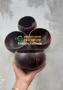 ¡El mejor suministro 2025! Cuencos de coco con logotipo personalizado ecológico grabados con láser por Eco2go Vietnam para regalos de negocios bodas Camping - Product Image 5