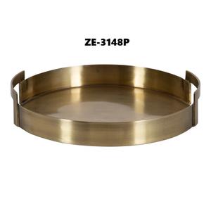 Bandeja Bohemia de Aluminio Brillante de Lujo, Hecha a Mano, Decorativa, para Servir, de Zahid Exports India, Grande - Product Image 3