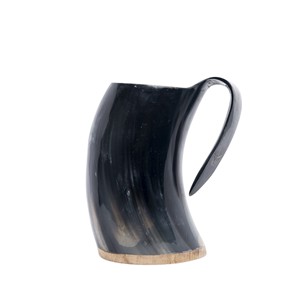 Vente chaude Design Moderne Fabriqué À La Main Poli Écologique Réutilisable Étanche Tasse En Corne De Buffle Poignée Personnalisée pour Bière Vin - Product Image 2
