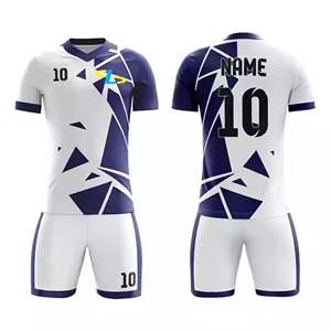 Ropa Deportiva Transpirable, Diseño Personalizado por Transferencia de Calor, Camiseta de Fútbol de Manga Corta, Uniformes de Fútbol Unisex, 100% Poliéster Impermeable - Product Image 3