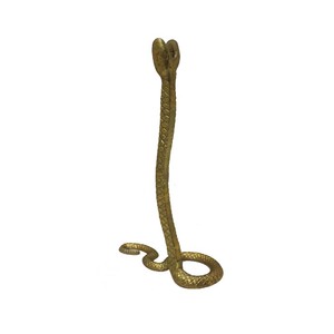 Juego de 3 candelabros con forma de serpiente de Metal dorado brillante para el hogar o la fiesta de Navidad decoración de eventos de mesa hecha a mano personalizada - Product Image 1