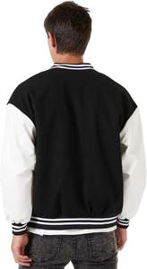 Veste d'hiver personnalisée Hommes Lâche Casual Lettre Patch Polyester Short Varsity Jacket Fashion Baseball Hat Winter Canvas - Product Image 6