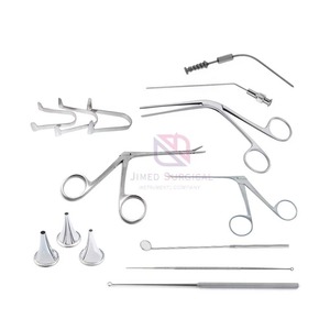 Ensemble d'instruments auriculaires manuels en acier inoxydable au design unique, outils chirurgicaux ORL de haute qualité certifiés CE, couleur personnalisée, fabrication OEM - Product Image 2