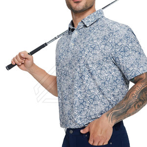 Polo de golf de haute qualité pour hommes pour le printemps et l'été affaires décontracté Sport mèche à manches courtes tissu tricoté - Product Image 6