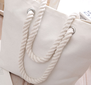 กระเป๋าผ้าใบผ้าฝ้ายออร์แกนิกพิมพ์โลโก้ตามสั่งถุงผ้าแคนวาส - Product Image 5