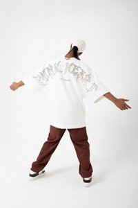 T-shirt Homme 2023 Coupe Oversize Épaules Tombantes Imprimé Sérigraphié Détail Zip Personnalisé 100% Coton Tricoté Écologique Décontracté 180-200 - Product Image 6