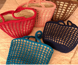 Panier de marché de qualité supérieure, Sac marocain, Sac en paille marocain, Panier marocain, Sac panier français - Product Image 1