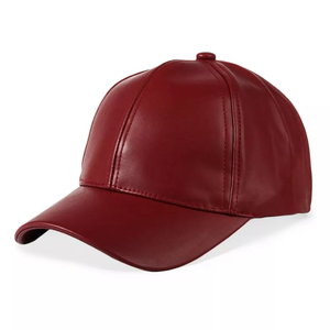 Gorra de béisbol de cuero PU para hombre, gorra deportiva de estilo a la moda, venta al por mayor, nueva, 6 paneles, 100% algodón, lona personalizada, Unisex, adultos, PK COMMON - Product Image 2