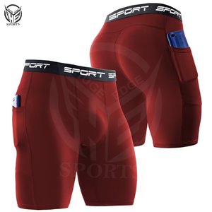 Pantalones Cortos Deportivos Elásticos de Secado Rápido para Hombre, de Alta Calidad, Transpirables, de Spandex/Poliéster, para Deportes, Casual, Senderismo, Servicio OEM - Product Image 1