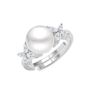 Anillos de Plata de Ley 925 de Primera Calidad para Mujer, Corte Marquesa, Diamante, Perla, Baño de Rodio, Anillo para Hombre, Joyería con Incrustaciones - Product Image 1