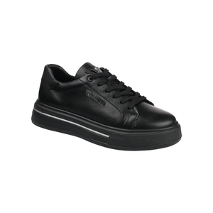 M1140 Men Leather Casual Sneakers with Triangle V Logo Flat Laces Rubber Sole <b>Low</b> <b>Heel</b> Lace-Up Wholesale Export - Product Image 3