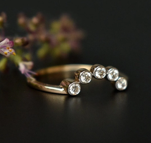 Bague de mariage en diamant cultivé en laboratoire en or 10 carats bijoux en diamant de laboratoire bague de fiançailles en diamant rond cadeau pour l'amour - Product Image 6