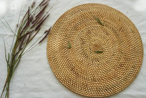 Round Natural Rattan Placemats Rattan Wicker Placemats Wicker Dinner Ware Handmade From Vietnam - Product Image 6