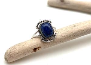 Anillo clásico joyería para mujer plata estilo bohemio joyería 925 plata esterlina lapislázuli piedra preciosa anillo hecho a mano regalo para esposa - Product Image 2