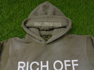 เสื้อฮู้ดซักกรดออกแบบได้ตามต้องการเสื้อมีฮู้ดผ้าฝ้าย100% ปักลายสตรีทแวร์เสื้อสวมหัวซักหินขนาด XL - Product Image 6