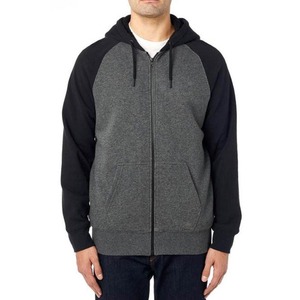 Sweat-shirt décontracté respirant à manches longues en coton avec fermeture éclair Sweats à capuche lourds pour homme - Product Image 3