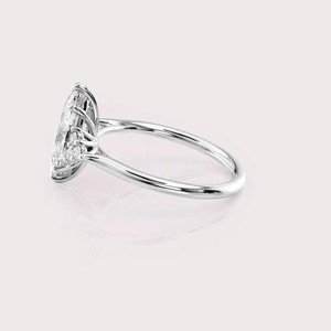 IGI Certified Marquise Shape Lab Created Diamond Engagement <b>Ring</b> Solid 925 Sterling Silver Cluster <b>Ring</b> - Product Image 2