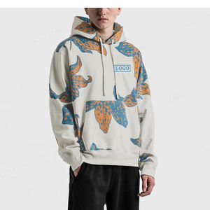 เสื้อฮู้ดดี้ผู้ชาย OEM ผ้าฝ้ายฟลีซ 100% เป็นมิตรกับสิ่งแวดล้อม แขนยาว พิมพ์โลโก้ตามสั่ง ทรงปกติ ปักลาย - Product Image 1