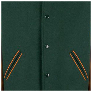 Men High Quality Custom Made Loose Fit Winter Streetwear College Style Heavyweight Varsity Jacket <b>Stand</b> 100% Cotton Front - Product Image 5