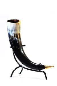 ROYAL NATURAL CRAFT Hecho a mano Medieval Vikingo Beber Cuerno Estilo africano natural Animal Craft Pulido Decoración del hogar - Product Image 4