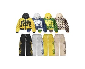 ชุดวอร์มคุณภาพสูงแบบยูนิเซ็กซ์ ระบายอากาศได้ดี ชุดกีฬา เสื้อฮู้ด กางเกงขายาว สไตล์ทันสมัย ออกแบบเองได้ ชุดลำลอง 100% ผ้าฝ้าย - Product Image 4