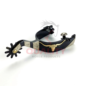 Éperons d'équitation de haute qualité fabriqués avec des matériaux de qualité supérieure et des logos uniques pour une apparence d'équitation professionnelle - Product Image 4