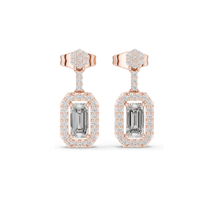 Pendientes de Diamantes de Laboratorio de 1.05 CT para Mujer, Claridad VVS-VS EF, Oro de 18KT, 14KT, 10KT y Plata 925, Oro Rosa, Amarillo y Blanco - Product Image 2