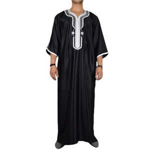 Tradicional bordado musulmán Jubba Thobe Arabia Kaftan árabe Abaya Thawb caftán para hombres accesorios de ropa islámica - Product Image 3