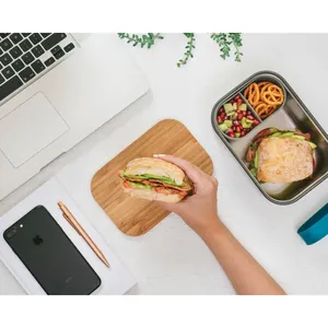 Porte-sandwich en acier Black+Blum, boîtes à lunch écologiques avec gadgets pratiques - Product Image 4