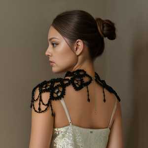 Bridella VG09-B Ivory Pearl <b>Shawl</b> with Soft Drape & Warm <b>Wrap</b> for Elegant <b>Wedding</b> Apparel Accessories - Product Image 3