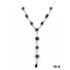 Collar Artesanal del Suroeste con Plata de Ley y Ónix Geométrico, Cadenas Étnicas para Bodas y Compromisos - Product Image 2
