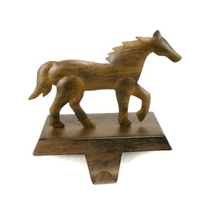 Rustic Finished Horse Metal <b>Stocking</b> <b>Holder</b> For Christmas Table Top Decorative - Product Image 5