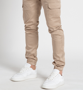 Pantalones largos para hombre con logotipo personalizado al por mayor, pantalones cargo deportivos informales de secado rápido, sólidos, ajustados, suaves y transpirables - Product Image 4