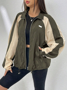 Chaqueta cortavientos transpirable impermeable de tendencia para mujer Clima frío con perlas y Personalización completa - Product Image 4