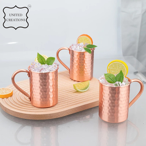 Hot Selling Moscow Mule Copper Mug Handmade Hammered <b>Cup</b> Stainless Steel 304 for Back to School Beer Drinking - Product Image 2