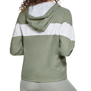 Veste coupe-vent 100% polyester respirante unie teinte en pièce 2026 Mode féminine Entraînement Coupe-vent Fermeture éclair Nylon Coupe ample - Product Image 3